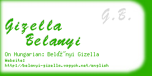 gizella belanyi business card